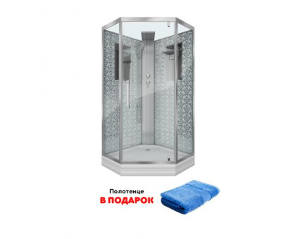 Душевая кабина Niagara Lux NG-7717WBK 100х100 см серебро