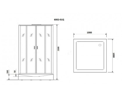 Душевая кабина Niagara Premium NG-6002-01Q 100х100 см