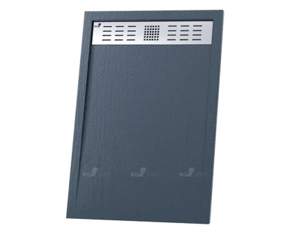Душевой поддон RGW STM-G 80x130 см, прямоугольный, искусственный камень, графит
