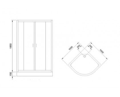 Душевой уголок Royal Bath RB 100HK-C 100х100 см, с матовыми стеклами